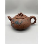 Yixing tea pot with mark to inside of the lid.