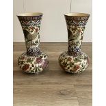 Zolny Pecs ornate pair of vases A/F