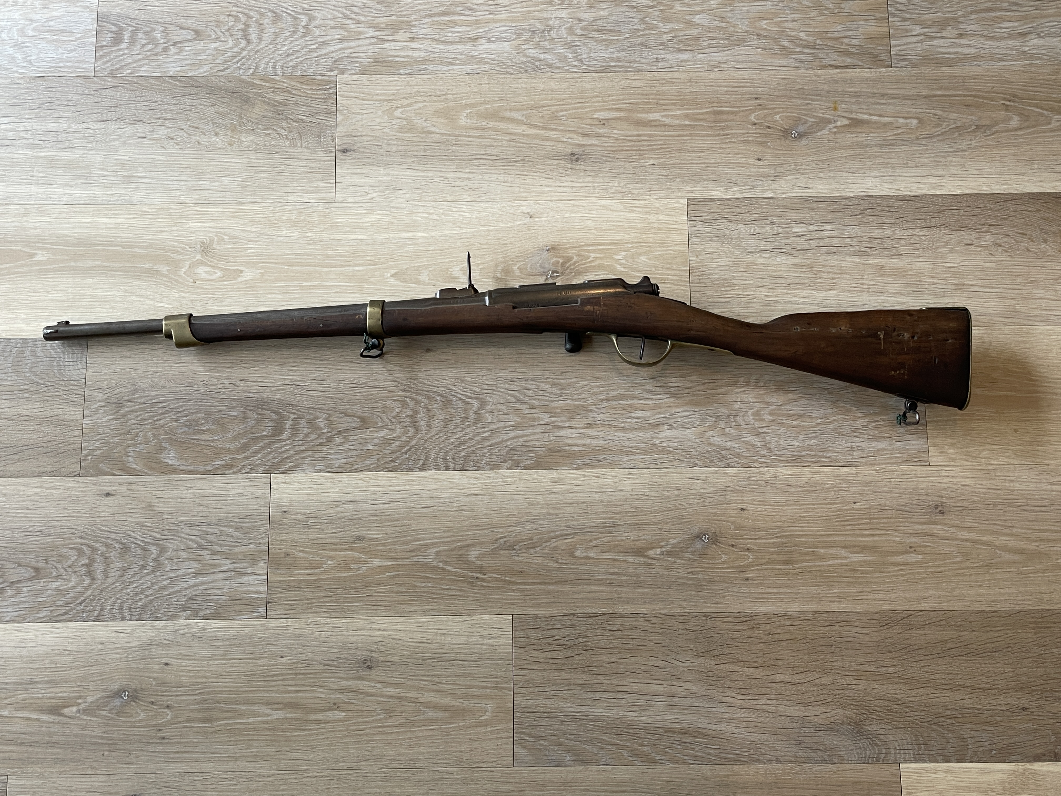 Obsolete calibre 11mm French bolt action rifle and - Image 7 of 15