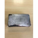 White metal cigarette box.