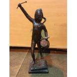 19th C French bronze drummer boy "Marcel Dret".