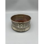 HM Silver wine coaster