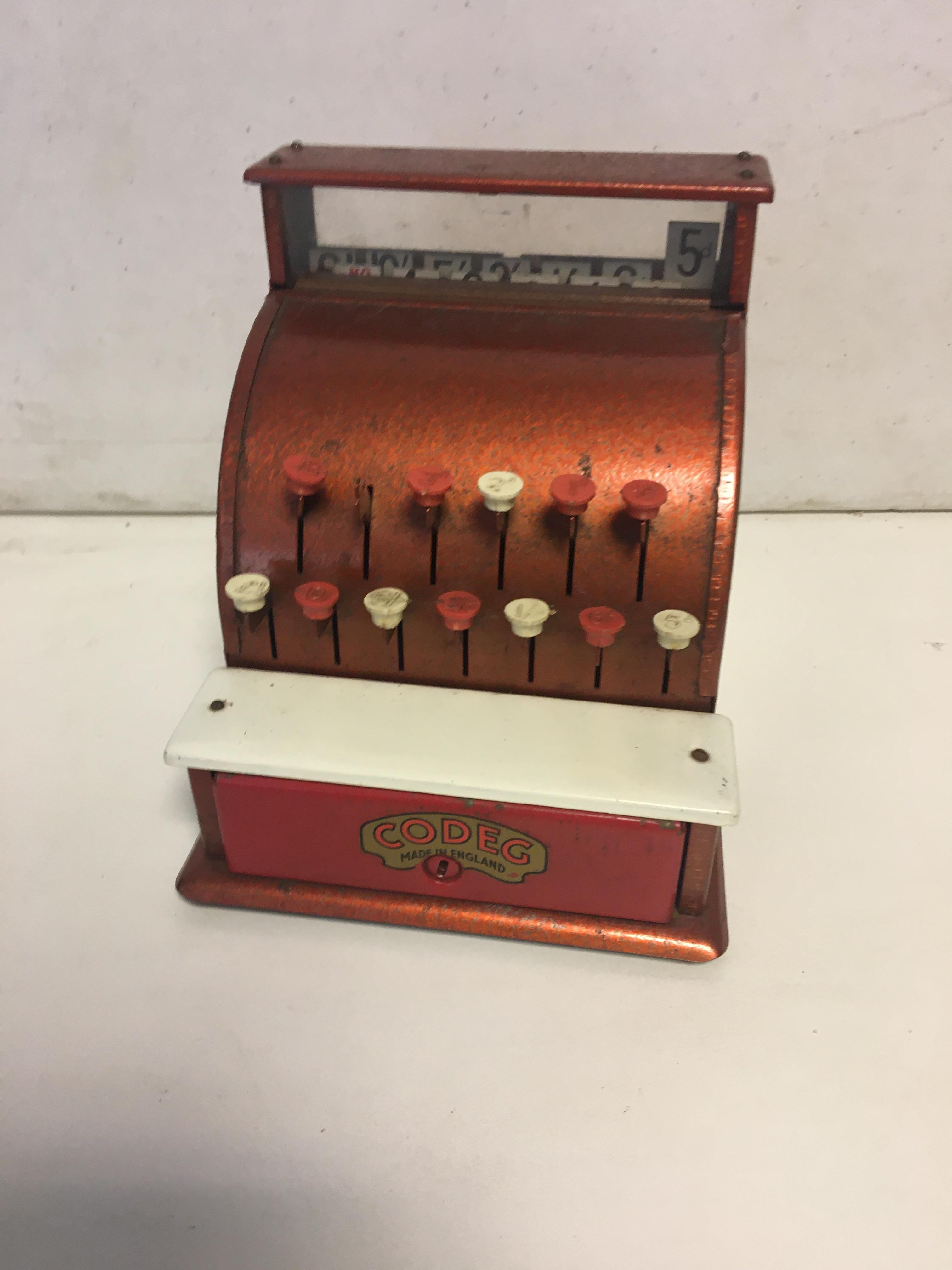 kids metal vintage cash register