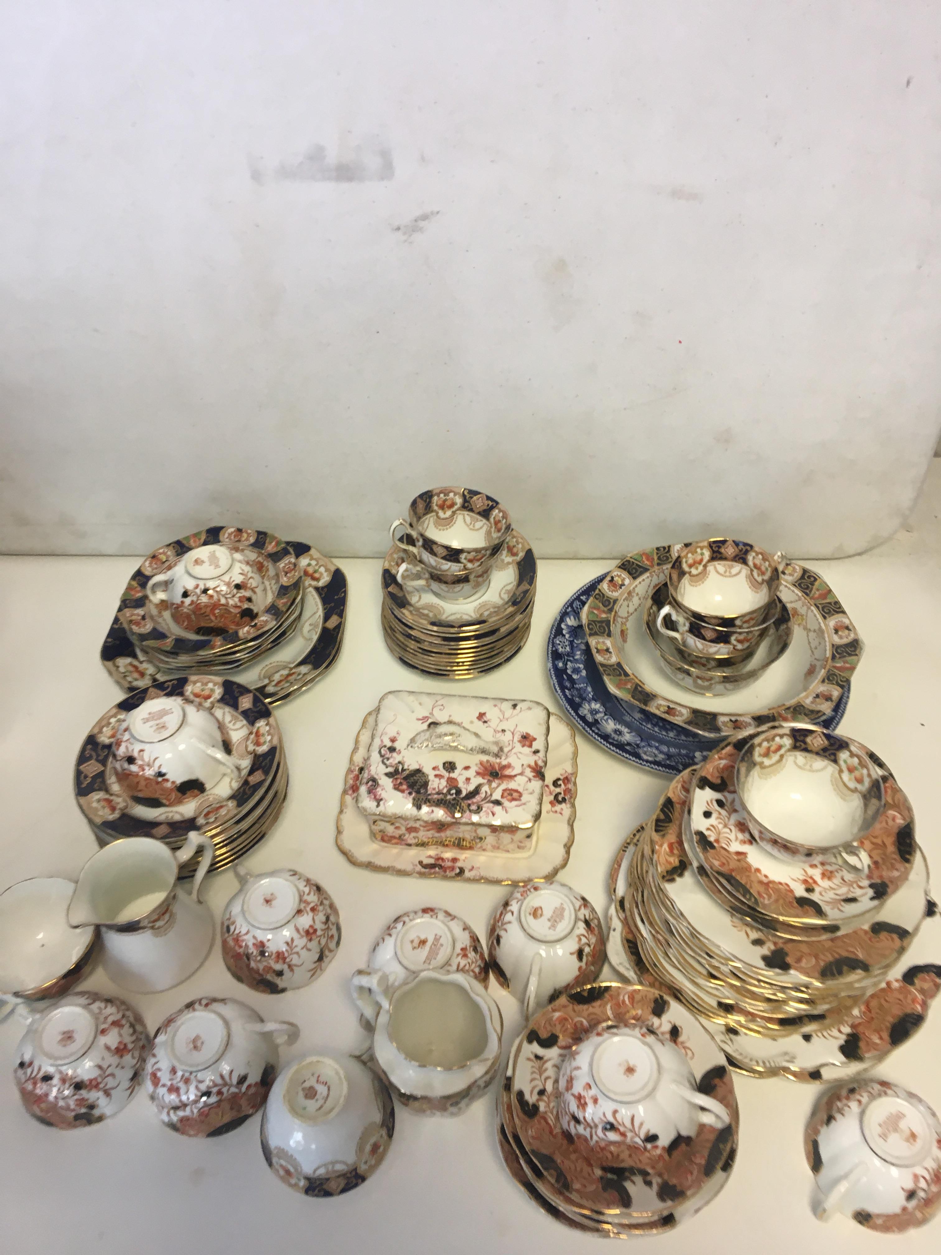 Assorted vintage china plates