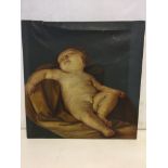 19th/20th C Oil on canvas of an infant,53cm x 52cm