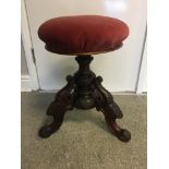 adjustable Victorian piano stool 89