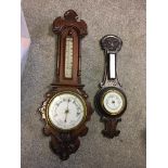 Two Vintage barometers