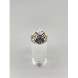 Cabochon sapphire and diamond ring