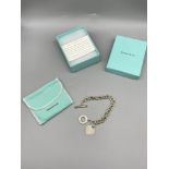 Boxed HM Silver Tiffany bracelet.