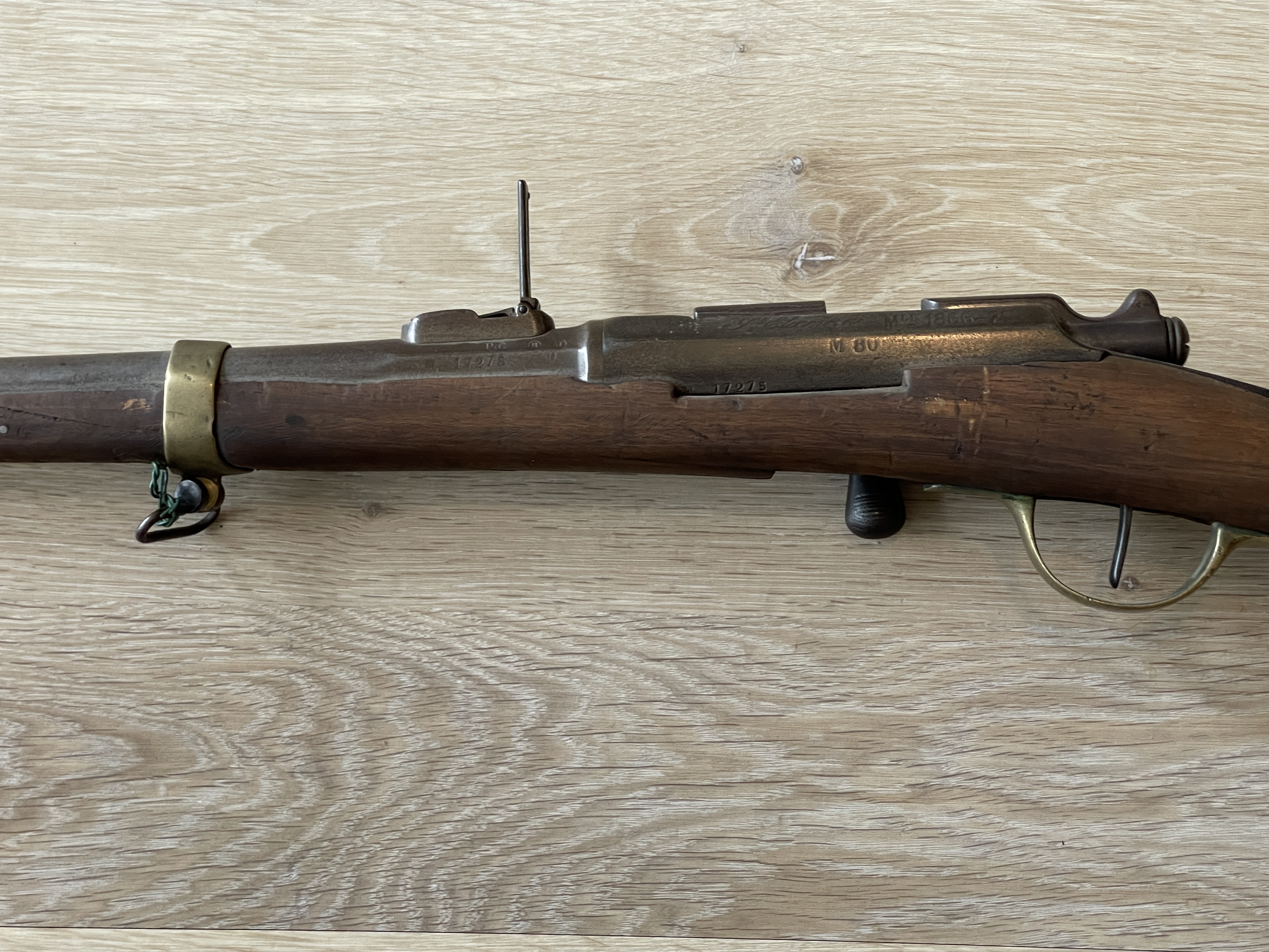 Obsolete calibre 11mm French bolt action rifle and - Image 8 of 15