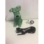 Sylvac dog, ceramic stylized cat and lion(Tail glu