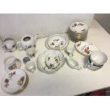 Royal Worcester "Evesham" pattern tableware.