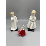 Royal Doulton figurines, "Darling", "Bedtime" and