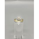 9 ct Art Deco diamond ring Weight 1.95gr.