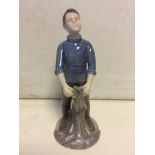 Bing and Grondahl figure of a boy fisherman with n