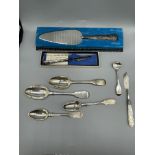 QTY HM Silver Flatware To Include Georgian Example
