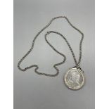 Maria Theresa Thaler pandant on silver chain