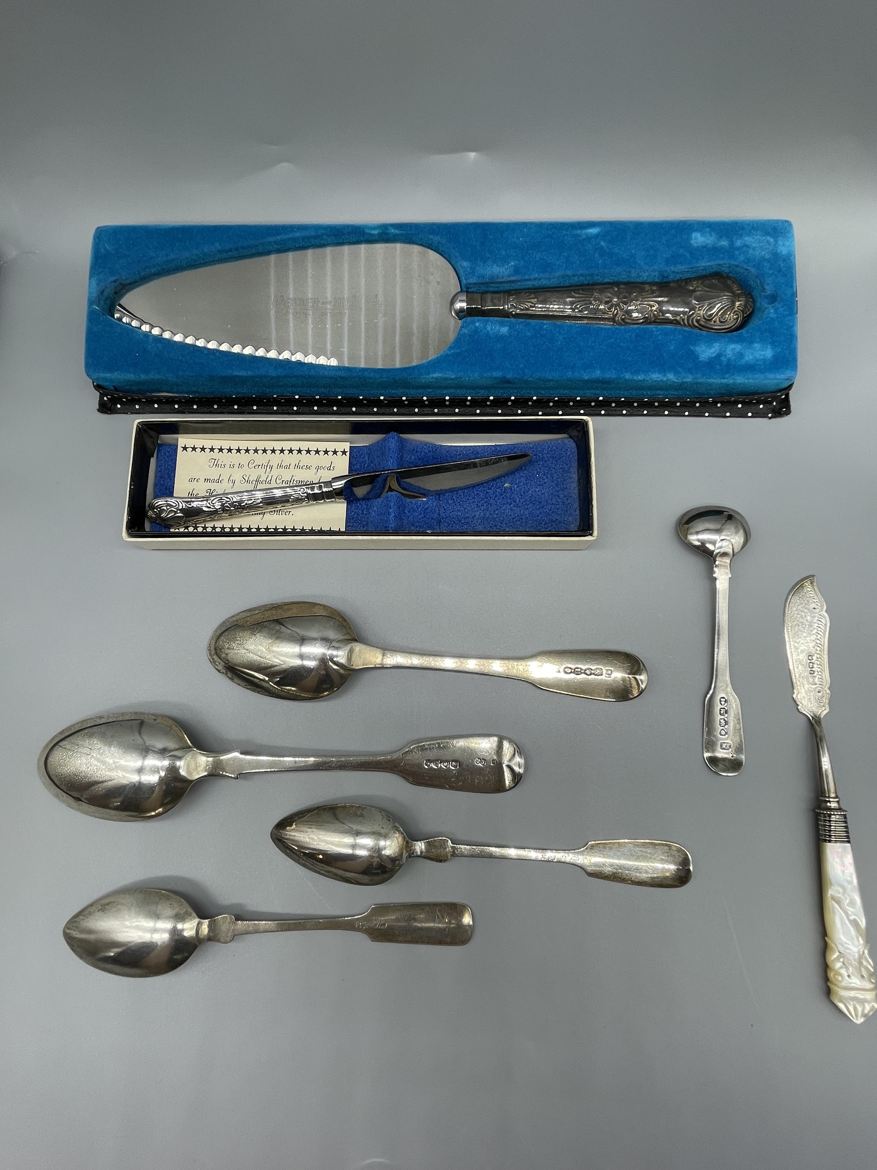 QTY HM Silver Flatware To Include Georgian Example - Image 5 of 5