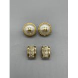 Vintage Chanel and Christian Dior clip on earrings