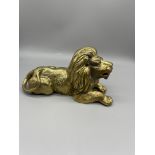 19th c Bronze of a recumbant lion