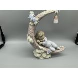 Lladro Baby on Crescent Moon