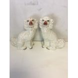 large pair of Staffordshire dogs