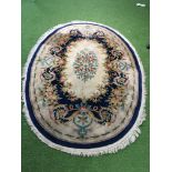 Oval floral rug