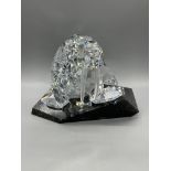 large Boxed Swarovski Walrus on marble base, tiny