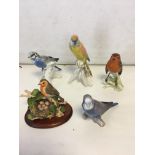 Ceramic bird figurines to inc Goebbels, Karl Ens e