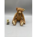 Boxed Steiff 1905 red bear and 1927 record teddy p