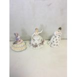 Three Royal Doulton figurines, HN 3309 Summer Rose