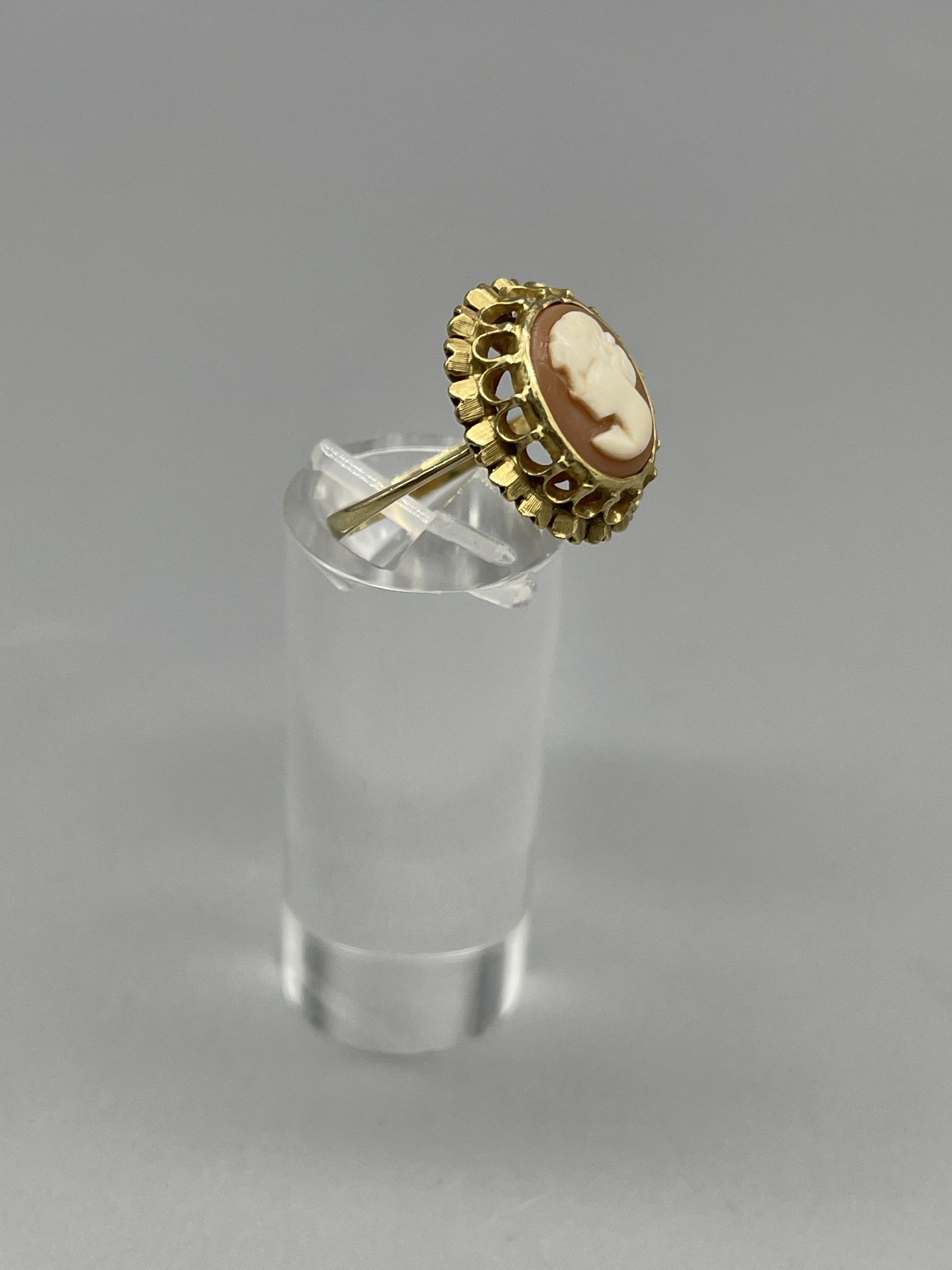 9ct cameo dress ring - Image 3 of 7