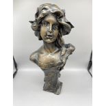 Resin Bust of Art Nouveau Lady