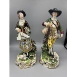 Pair of Royal Crown Derby Figures A/F 25cm