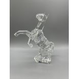 Boxed Swarovski rearing horse, unused condition.