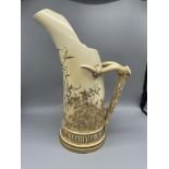 Royal Worcester Restored Blush Ivory Stag Handled