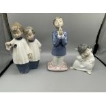 Lladro Three Boys Angel, Praying and Choir Boy