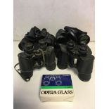 Five pairs of binoculars