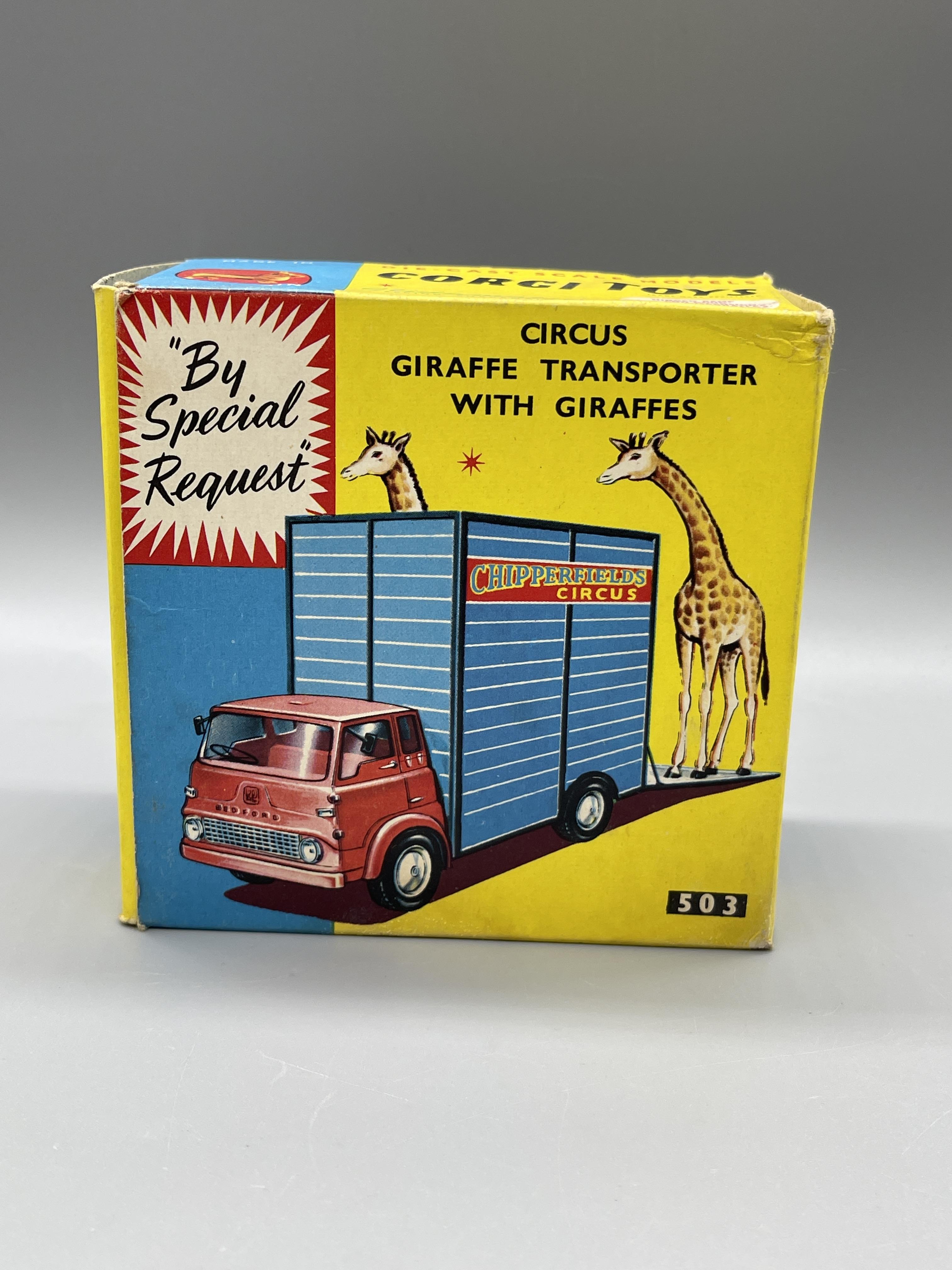 Boxed corgi 503 Chipperfield Giraffe circus van.