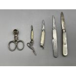 Silver Fruit Penknife and Others