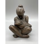D.J.Scaldwell Bronze of Kneeling Mother with Baby