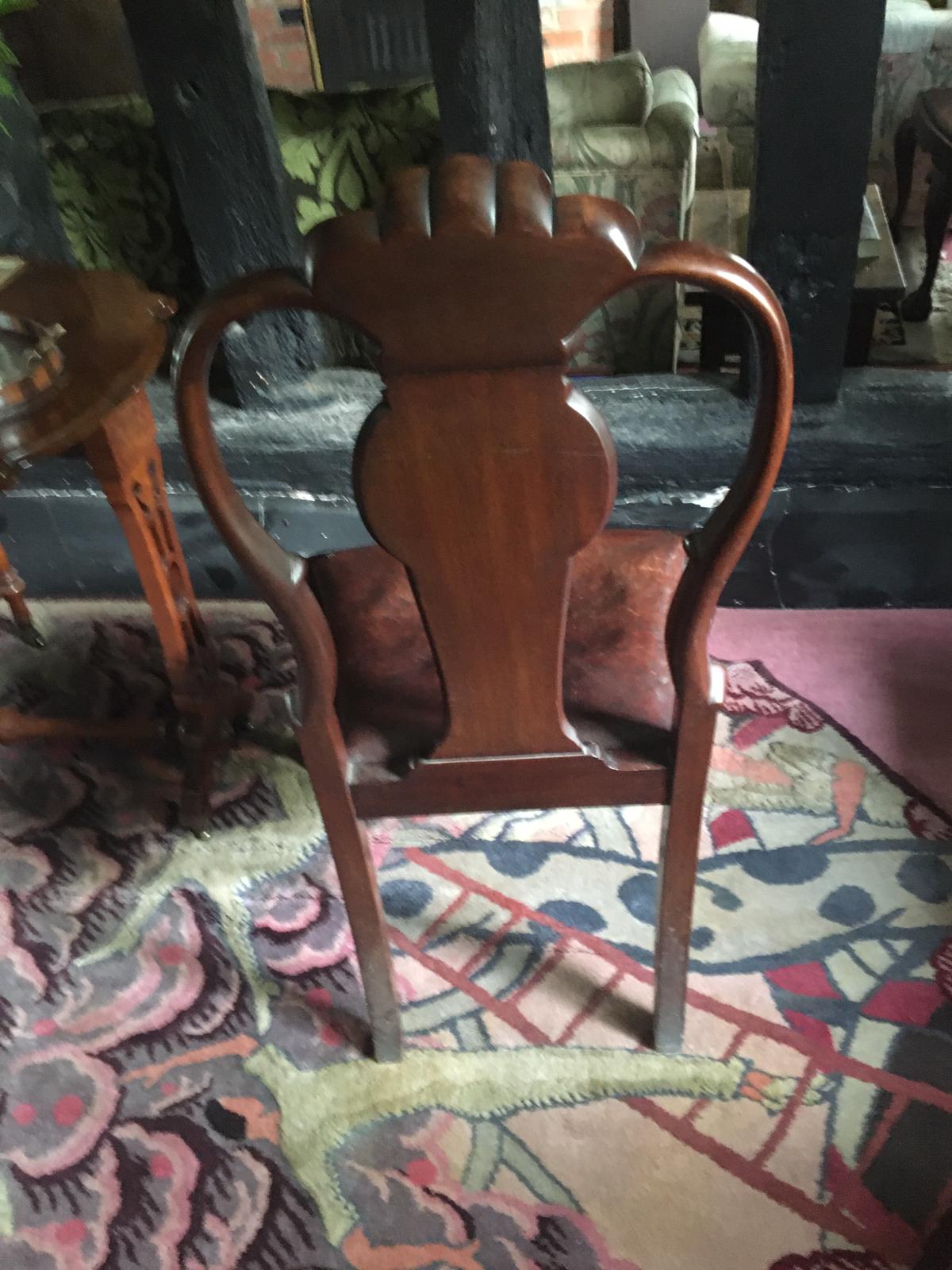 Set of Eight 19th c Chippendale style chairs in Ir - Image 8 of 9