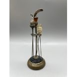 Hat Pin Stand and Silver Bins to Include clef, hoc
