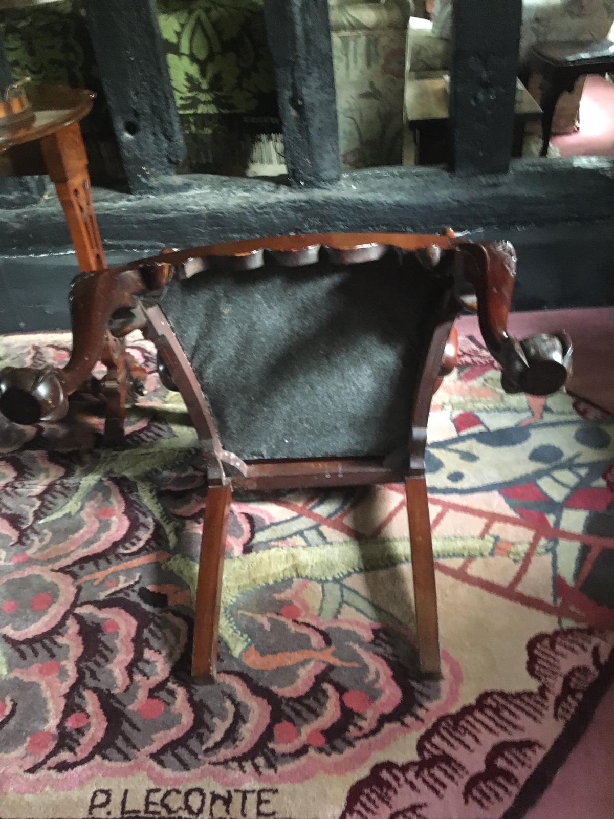 Set of Eight 19th c Chippendale style chairs in Ir - Image 2 of 9