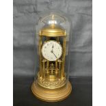 Large glass domed anniversary clock A/F, the weigh