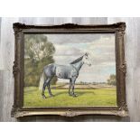 Gilt Framed Stan o`Connor portrait of a horse, oil