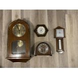 Quantity of clocks and barometers