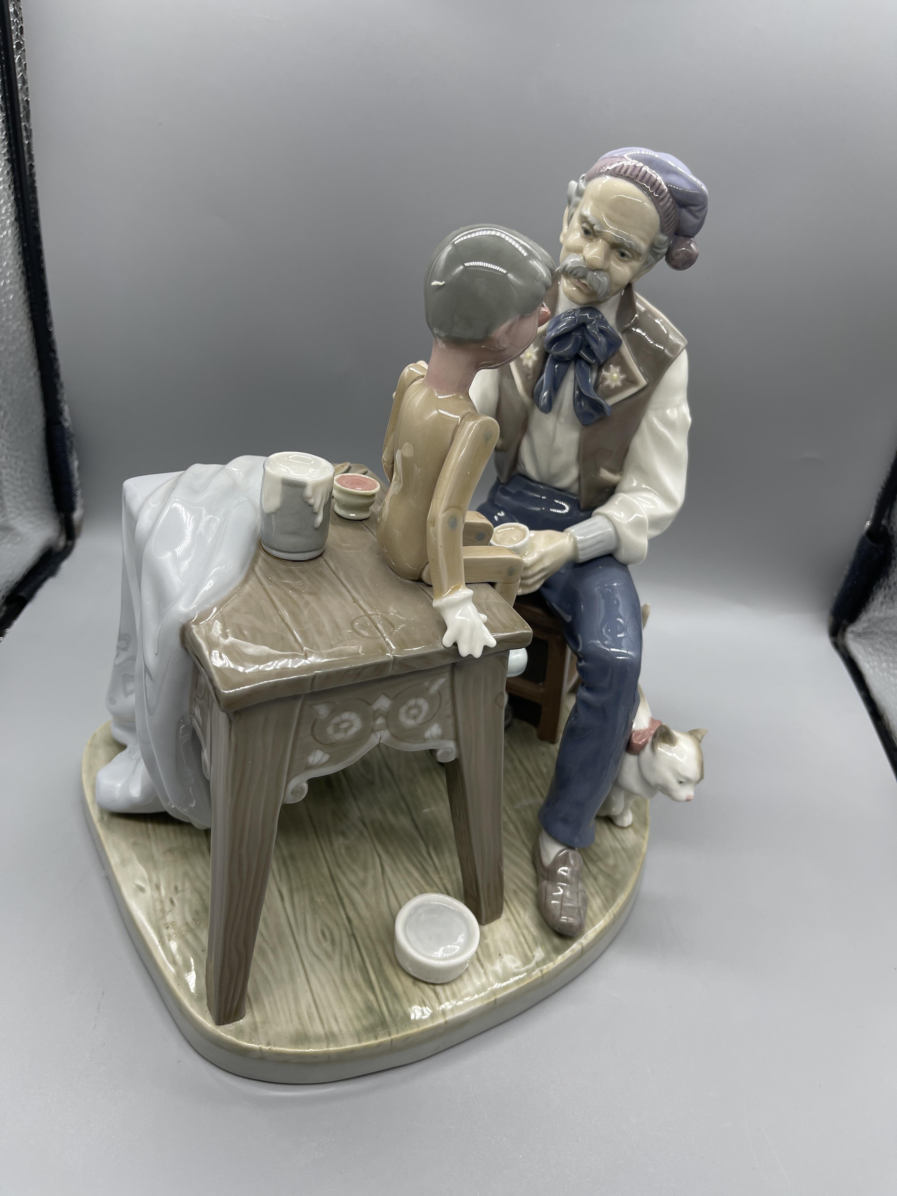 Boxed Large Lladro "Pinocchio and Geppetto" 5396 - Image 7 of 9