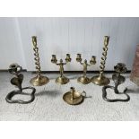 Quantity of Brass Candlesticks