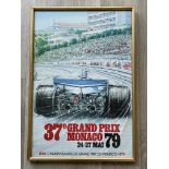 37e Grand Prix Monaco 79 Original Poster, great condition